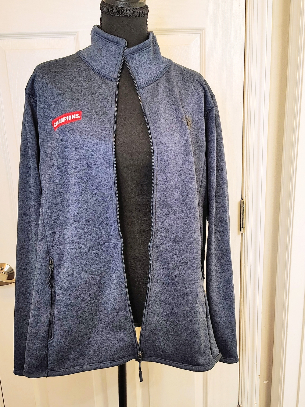 The North Face Women's Skyline Navy Blue Zip Fleece Hiking Jacket Gorpcore XL
